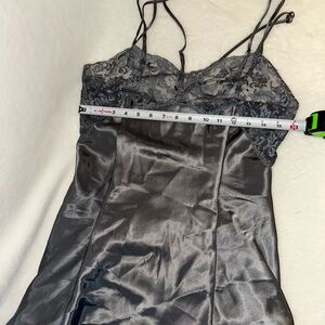 Victoria's Secret Charcoal Lace Chemise sz medium